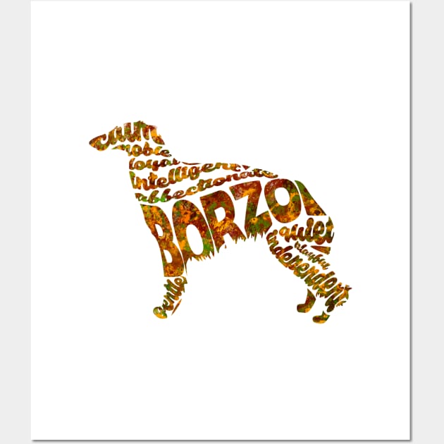 Borzoi Wall Art by inspirowl